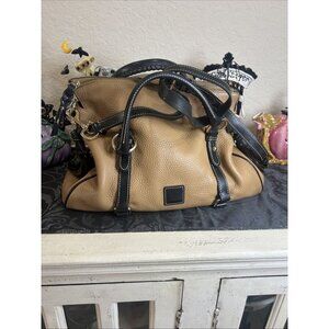 Dooney and Bourke Brown Pebble Grain Floretine Leather Large Satchel Handbag